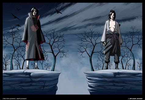 Wallpaper Gagak Naruto Shippuuden Kakak Beradik Sasuke Uchiha
