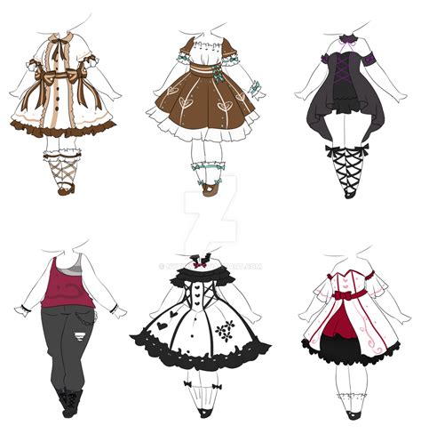 Outfit Batch 4 Lowered Price Closed Drawing Anime Clothes