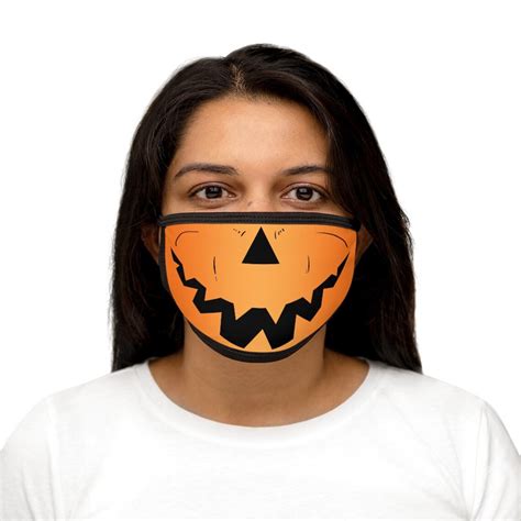 Spooky Halloween Smile Face Mask Kids Face Covering Black Etsy