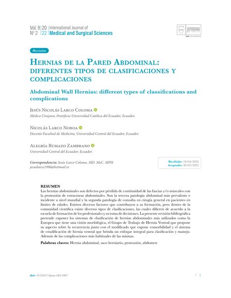 Pdf Abdominal Wall Hernias Different Types Of Classifications And
