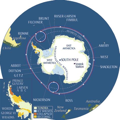 Large Detailed Map Of Antarctica Antarctic Region