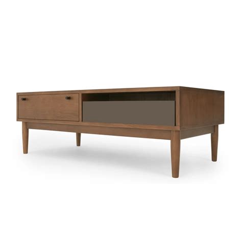 Mesa de Centro con Almacenaje Campton - Roble oscuro y gris | Yolodecoro.pe