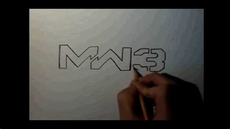 How To Draw Mw3 Logo Youtube
