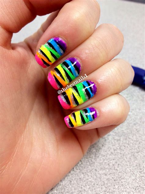 Rainbow Nails Rainbow Rainbownails Nails Nailart