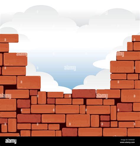 Brick Wall Graphic Design Vector Illustration Theme Stock Vector Image