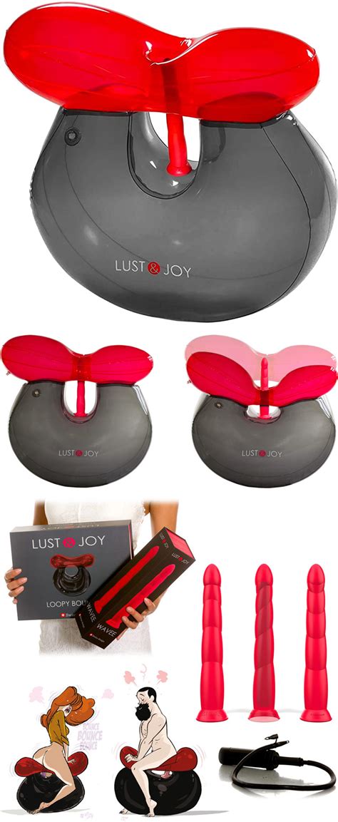 Lust And Joy Loopy Bounce Inflatable Sex Cushion With Wavee Dildo