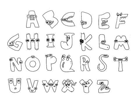 Alphabet Lore Coloring Pages Coloring Nation