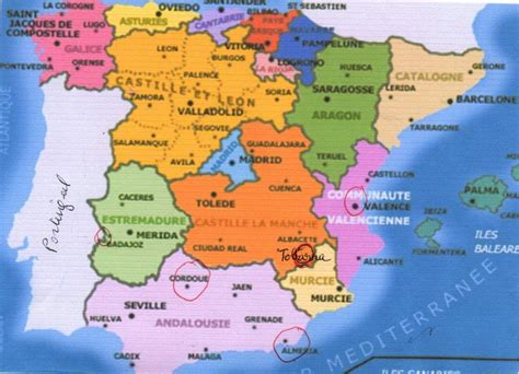 Carte d\'espagne détaillée avec villes. Résultat de recherche d'images pour "carte des provinces ...