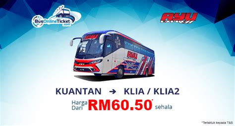 Anda juga boleh membeli tiket bas online. Bas dari Kuantan ke KLIA / KLIA2 | Ayu Express ...