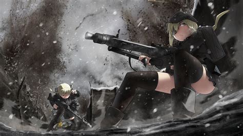 Wallpaper 1920x1080 Px Anime Characters Girls Military Original