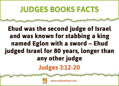 Fun Facts About Books Of The Bible Judges Only One Hope