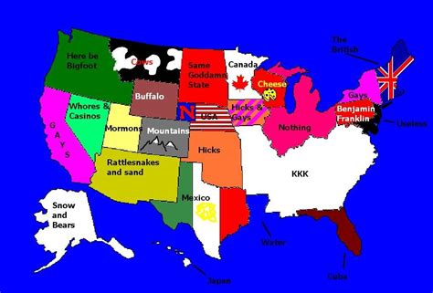 Redneck Map Of The Us