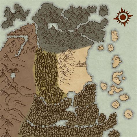 Rough Draft Of A Map For A New Setting Worldbuilding