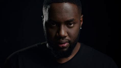 Closeup Wicked Afro Guy Screaming On Black Background Portrait Of