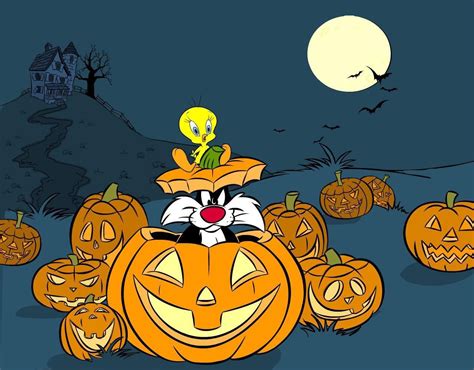 Titre De Dessin Animé De Mariage De Halloween - SILVESTRE DE HALOWEEN | Illustration de chien, Fond ecran halloween