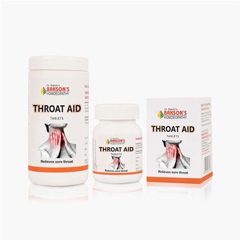 Bakson Throat Aid Tablets Bakson Homeopathy Medium