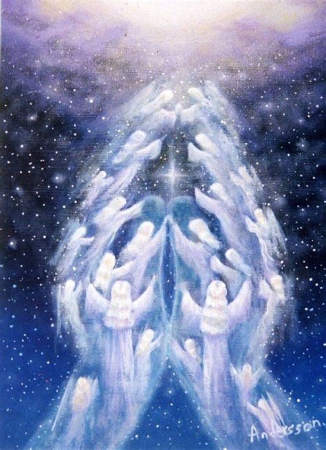 Praying Hands Angels By Andersson Peintures Dange Anges Et