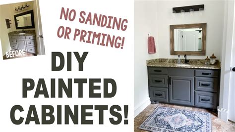 How To Paint Cabinets With No Sanding Or Priming Youtube