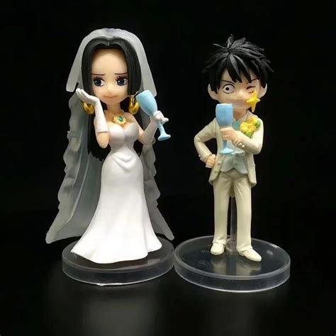 Anime One Piece Luffy Boa Hancock Wedding Ver Pvc Action Figure Resin Collection Model Toy Doll