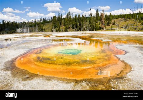 The Chromatic Pool In The Upper Geyser Basin Yellowstone National Park