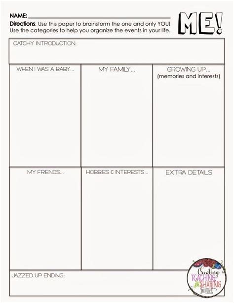 Autobiography Template For Elementary Students Fresh 17 Best Ideas
