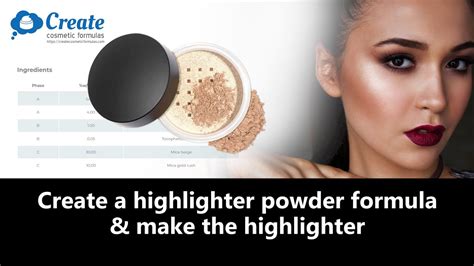 How To Make A Highlighter Powder And Formula Youtube