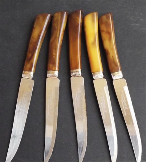 Vintage Sheffield Bakelite Knives W Richardson Set Of 6 Etsy Knife