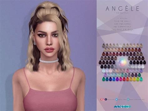 Angèle Hairstyle The Sims 4 Download Simsdomination Sims 4
