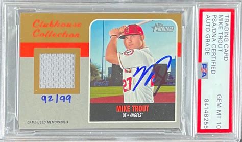 Lot Detail Mike Trout Signed Limited Edition 2019 Topps Clubhouse