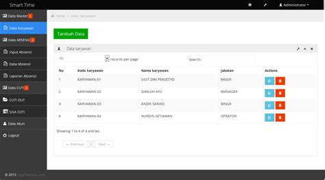 Contoh Aplikasi Absensi Karyawan Dengan Php