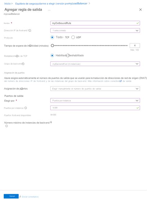 Administración de reglas para Azure Load Balancer Azure Portal Microsoft Learn