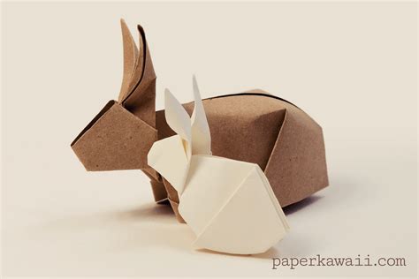 Origami Bunny Rabbit Tutorial Paper Kawaii Bunny Origami Cute