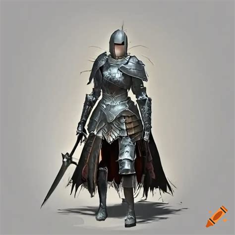 Female Character Wearing Dark Souls Elite Knight Armor On Craiyon