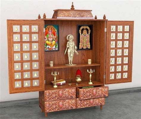 10 Simple And Latest Pooja Room Designs In Wood Styles At Life 1000