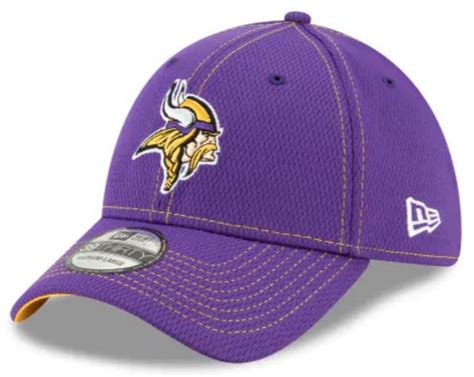 New Era Mens Minnesota Vikings Cap Hat Sideline Road Nfl Football 100