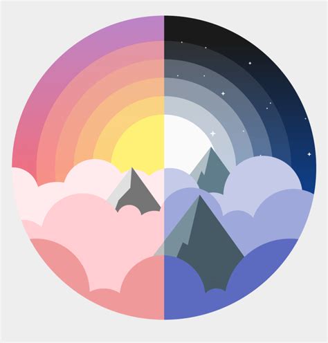 The best selection of royalty free half sun moon vector art, graphics and stock illustrations. Day And Night Above The Clouds Smokie Ⓒ - Clipart Half ...