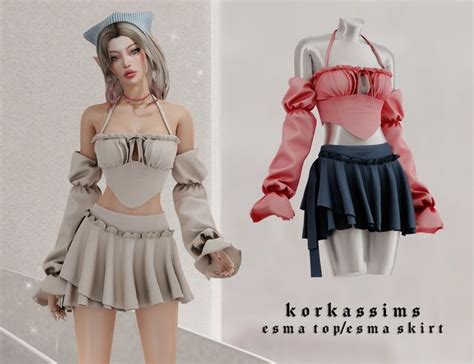 Esma Topskirt Korkassims On Patreon In 2022 Sims 4 Mods Clothes