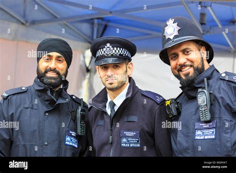 Trafalgar Square London 28th April 2018 Members Of The Police Force
