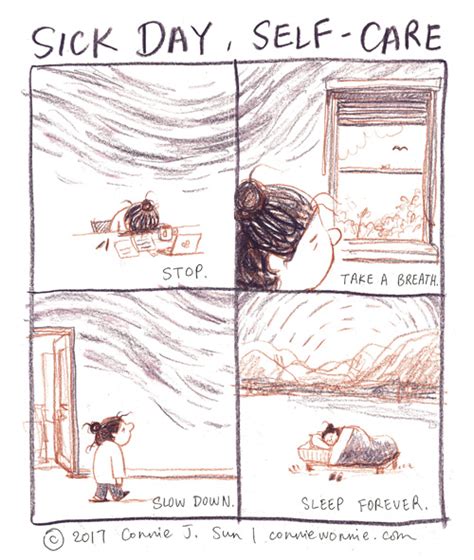 Cartoonconnie Comics Blog Sick Day Self Care