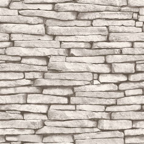 Slate Stone Wall Effect Wallpapers Modern Feature Wall Grey Black