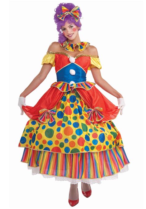 Clowning Around Woman Costume Mardi Gras Circus Clown Polka Dot Lady Costume Kleding En