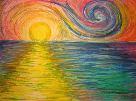 Pastel: swirlsunset | Oil pastel paintings, Oil pastel drawings, Oil pastel art