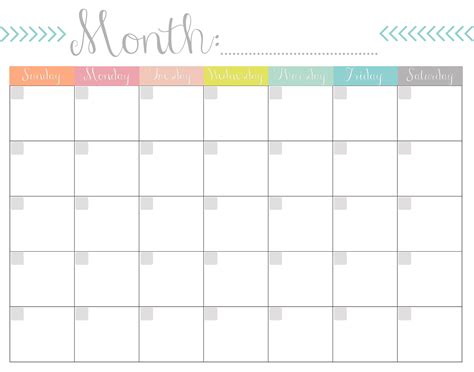 Free Printable Daily Calendar Templates Smartsheet Printable Pdf