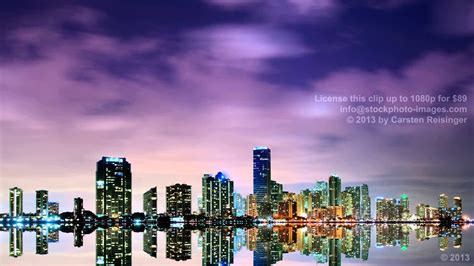 Maybe you would like to learn more about one of these? HD Stock footage: Miami skyline time lapse with vivid ...
