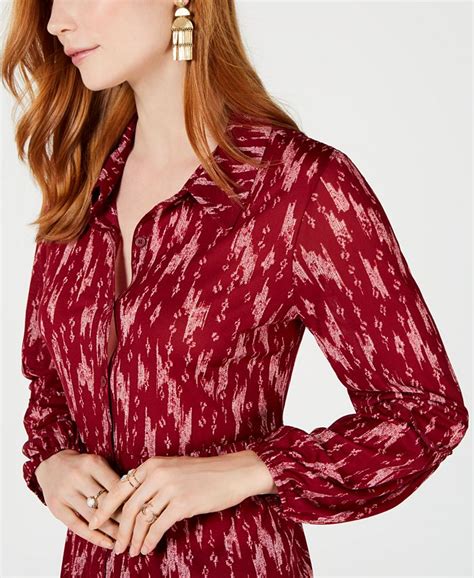 Style And Co Petite Printed Ruffled Tunic Created For Macys And Reviews