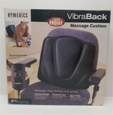 Homedics Vibra Back Massage Cushion With Heat Model Bk 100 Ebay