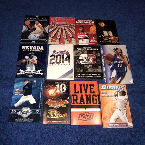 ⚾️🏈🏀🏒⚽️ Huge Pocket Schedule Lot113 Different Mlb Nfl Nhl Nba Wnba