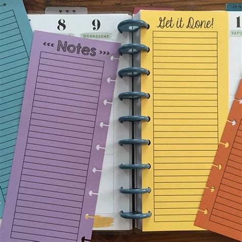 Happy Planner Half Sheet Inserts Printable Lined Paper Mambi