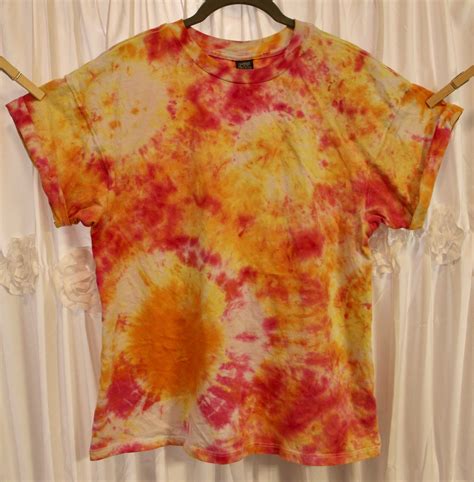 Colorful Tie Dye Shirt Pink Tie Dye Orange Tie Dye Etsy