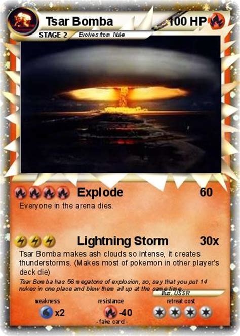 The card czar founders are a bunch of collectors. Pokémon Tsar Bomba - Explode - My Pokemon Card